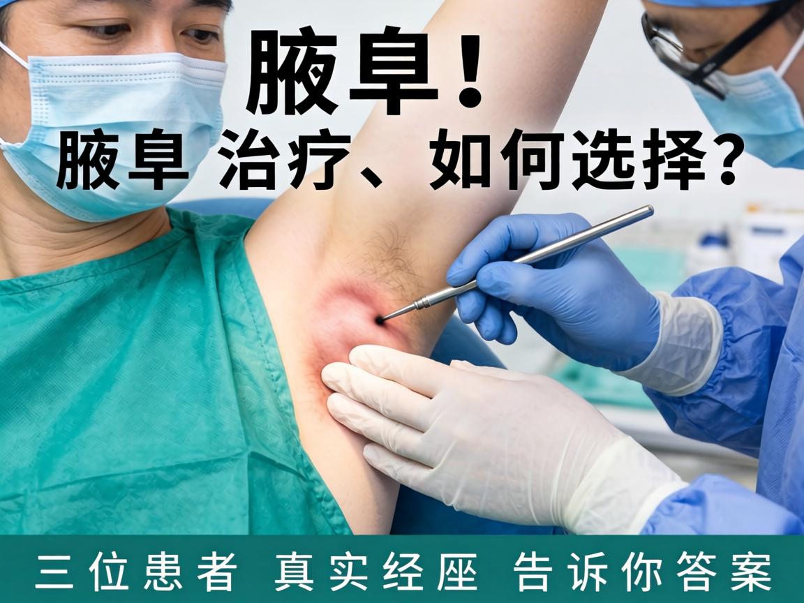 腋臭手术！腋臭治疗如何选择？三位患者的真实经历告诉你答案