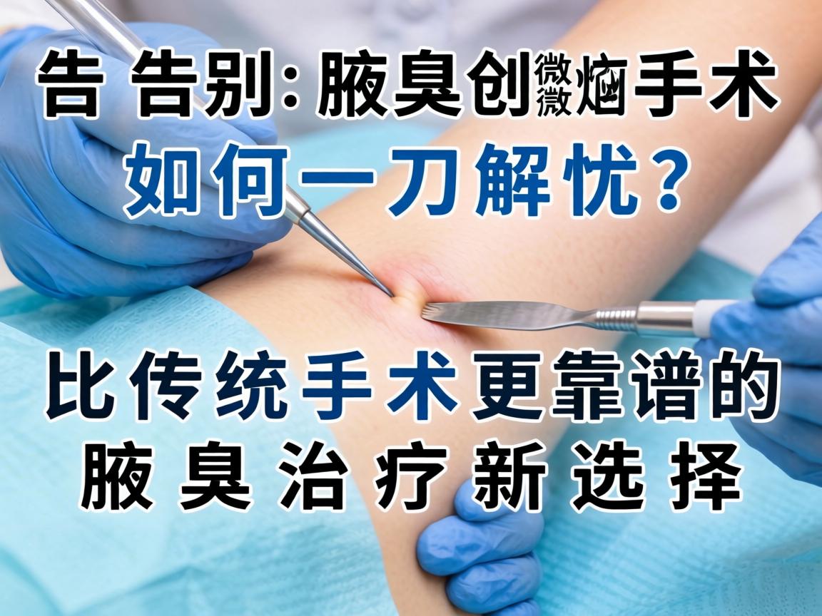 告别腋臭烦恼，微创手术如何一刀解忧？比传统手术更靠谱的腋臭治疗新选择
