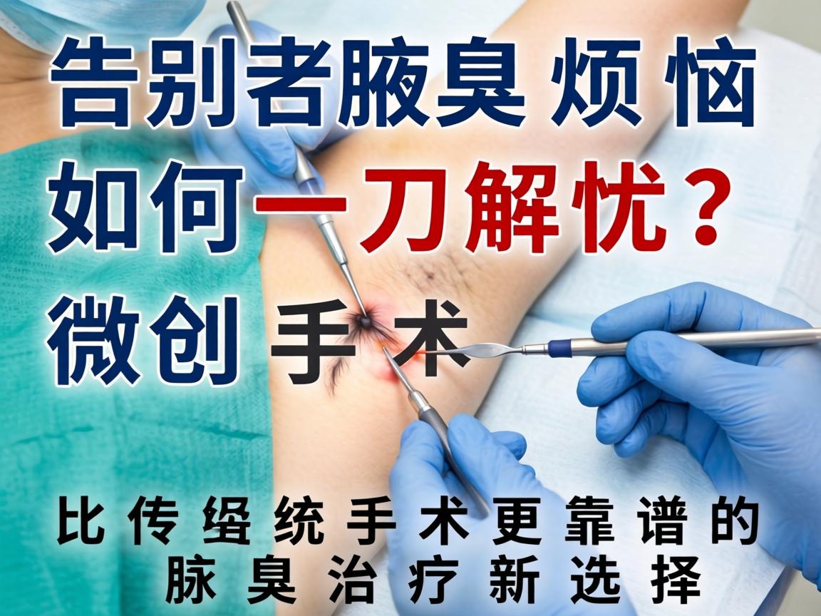 告别腋臭烦恼，微创手术如何一刀解忧？比传统手术更靠谱的腋臭治疗新选择