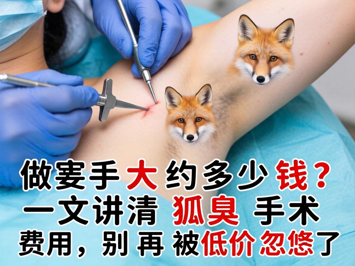 狐臭做手术大约多少钱？一文讲清狐臭手术费用，别再被低价忽悠了