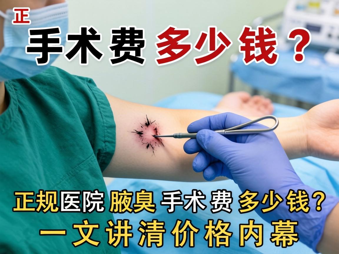 腋臭手术费多少钱？正规医院腋臭手术费多少钱？一文讲清价格内幕