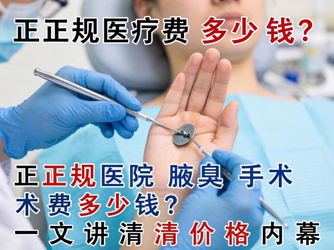 腋臭手术费多少钱？正规医院腋臭手术费多少钱？一文讲清价格内幕