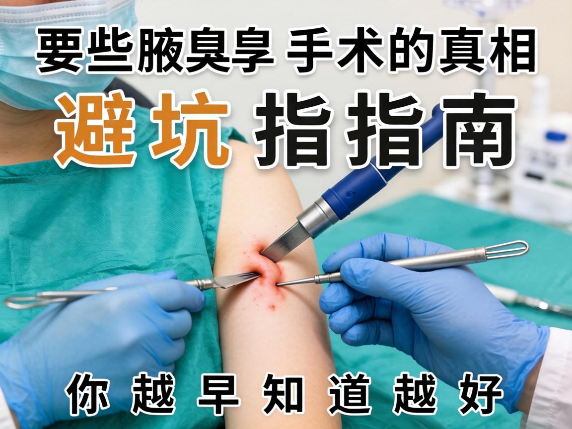 腋臭手术避坑指南，这些腋臭手术的真相，你越早知道越好
