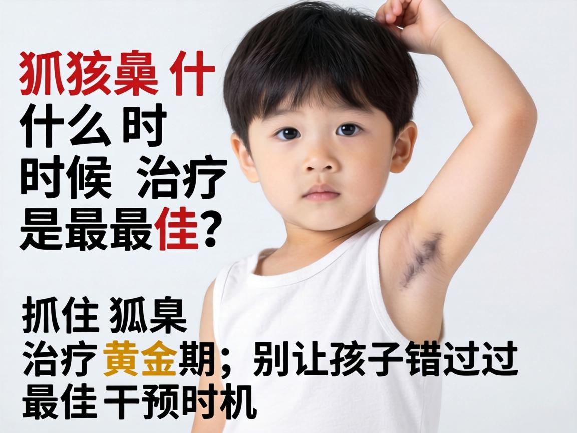 小孩狐臭什么时候治疗最佳？抓住狐臭治疗黄金期，别让孩子错过最佳干预时机