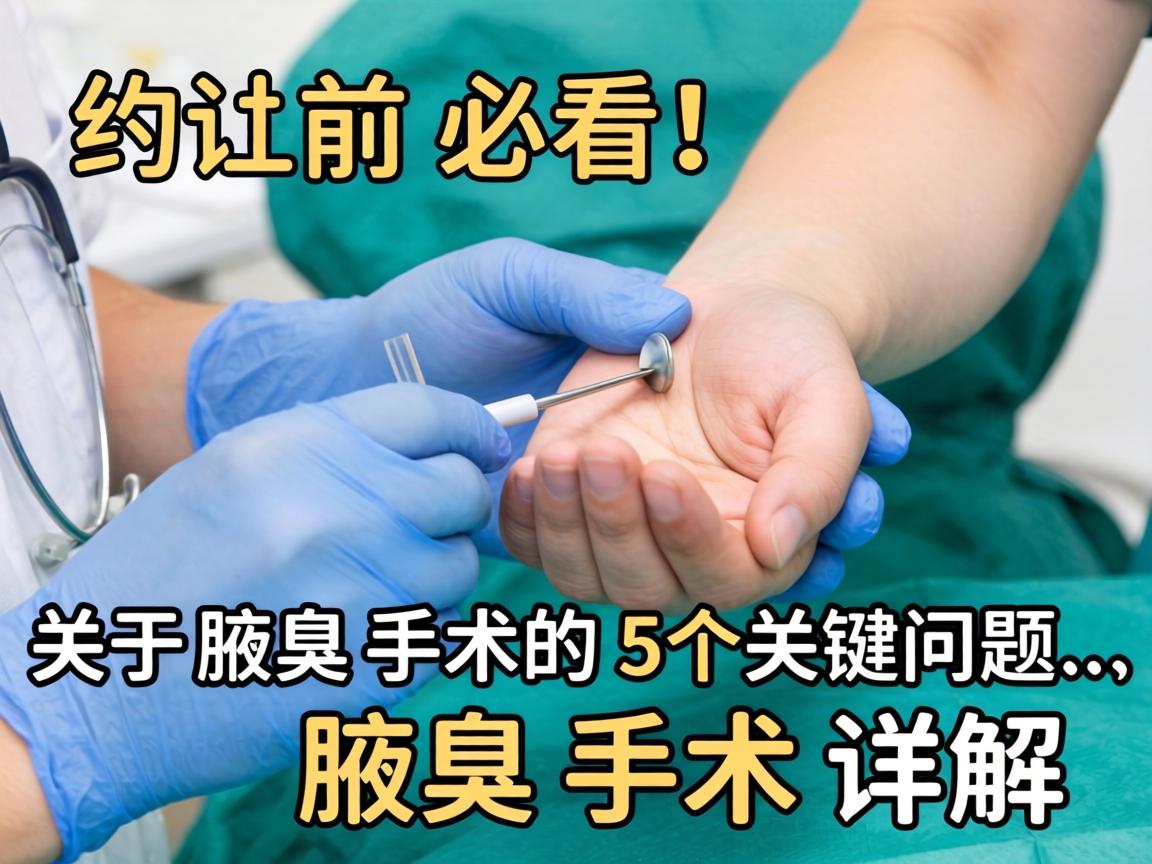 腋臭手术前必看！关于腋臭手术的5个关键问题，腋臭手术详解