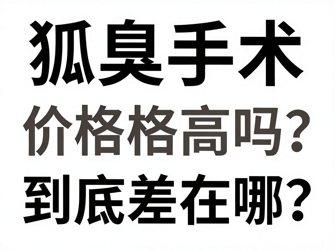 狐臭手术价格高吗？狐臭手术价格到底差在哪？一篇讲清所有费用陷阱