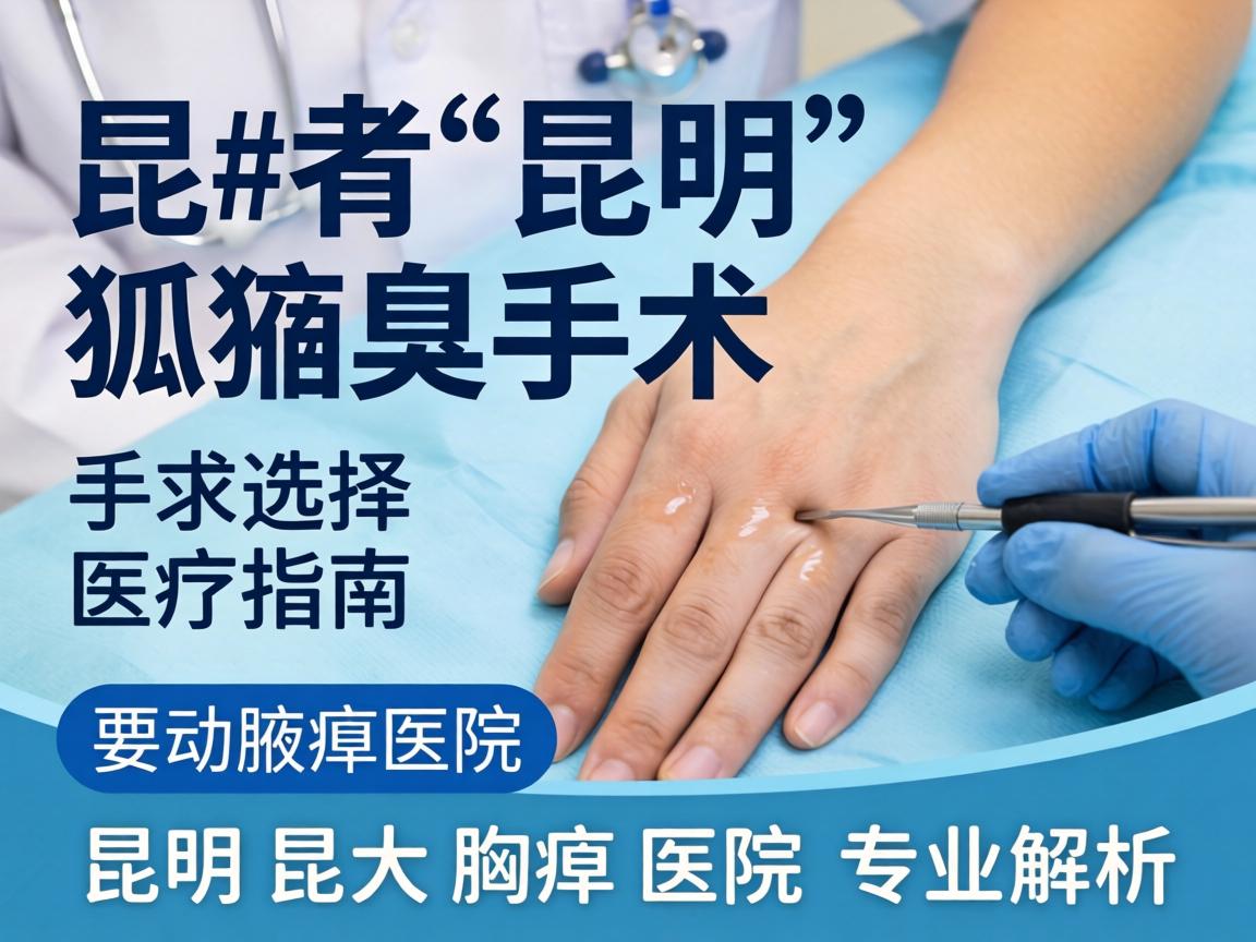 昆明狐臭手术医院选择指南，昆明昆大腋臭医院专业解析