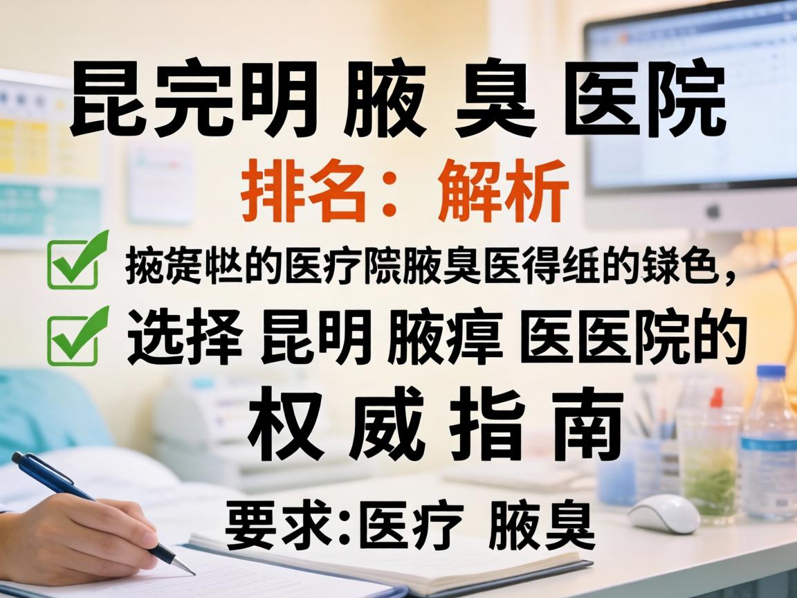 昆明腋臭医院排名解析，选择昆明腋臭医院的权威指南