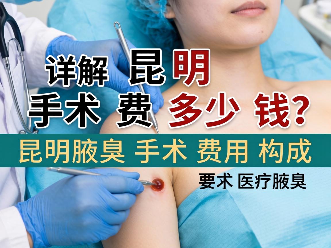 昆明腋臭手术费多少钱？详解昆明腋臭手术费用构成