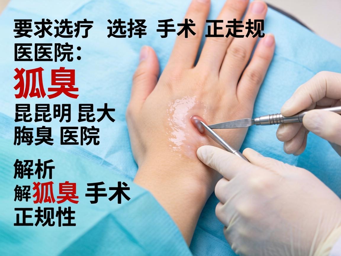 狐臭手术选择正规医院，昆明昆大腋臭医院解析狐臭手术正规性