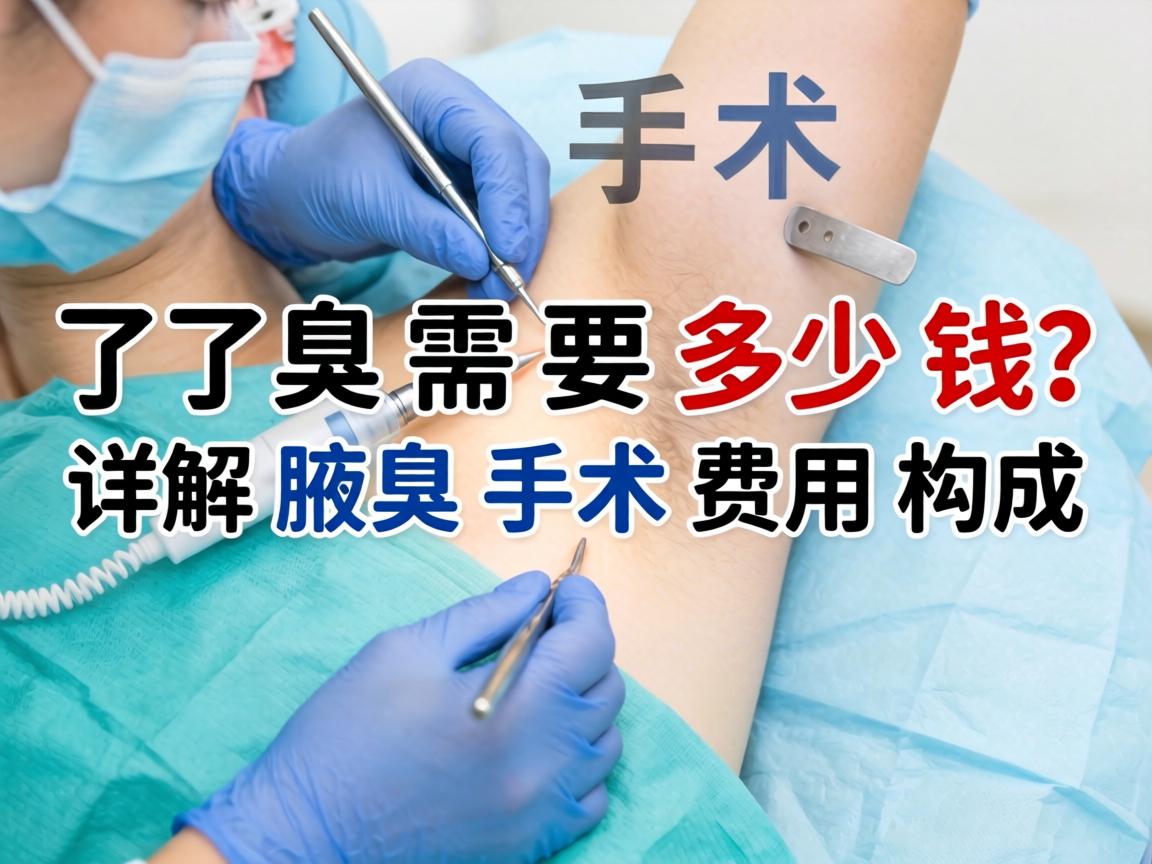 了解腋臭手术需要多少钱？详解腋臭手术费用构成