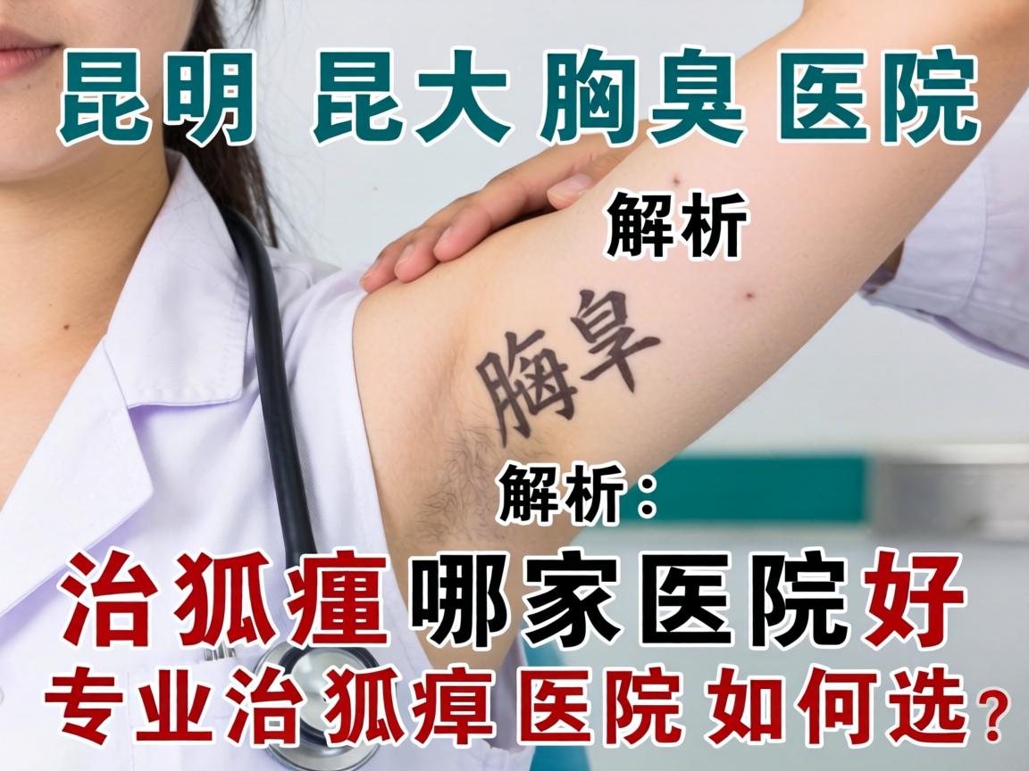昆明昆大腋臭医院解析，治狐臭哪家医院好，专业治狐臭医院如何选