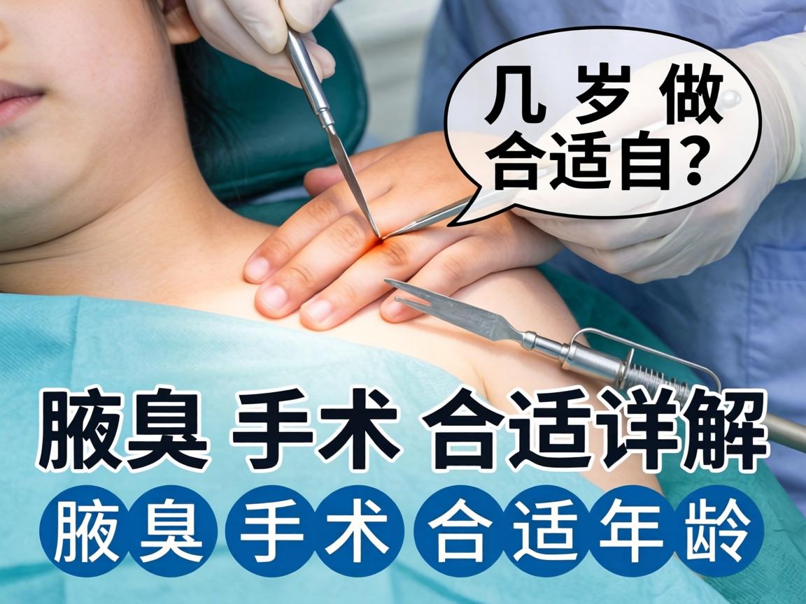 腋臭手术几岁做合适？详解腋臭手术合适年龄