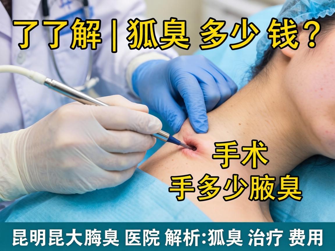 了解狐臭手术多少钱？昆明昆大腋臭医院解析狐臭治疗费用