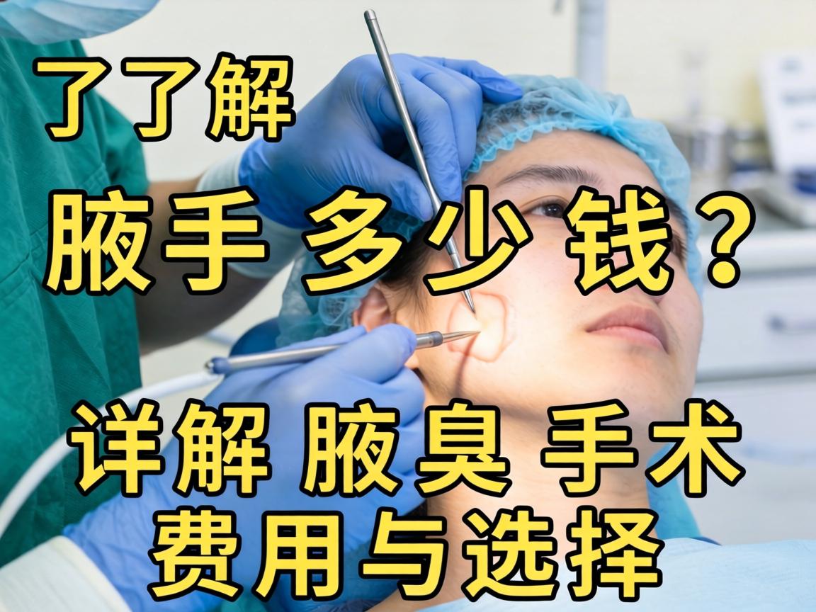 了解腋臭手术多少钱？详解腋臭手术费用与选择