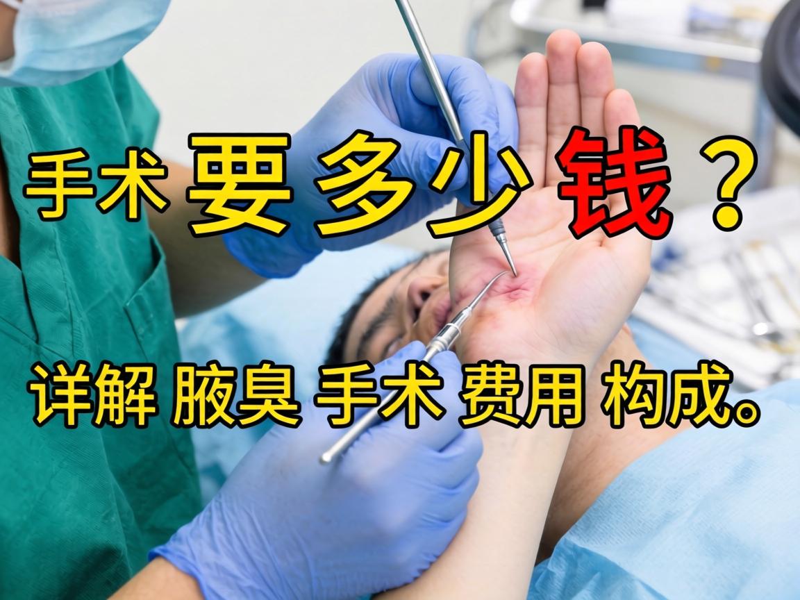 腋臭手术要多少钱？详解腋臭手术费用构成