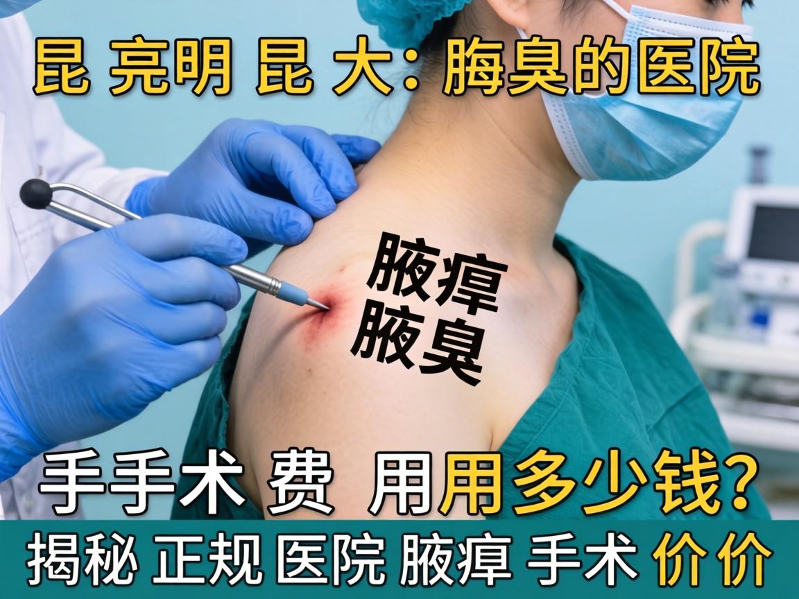 昆明昆大腋臭医院解析，腋臭手术费用多少钱？揭秘正规医院腋臭手术价格