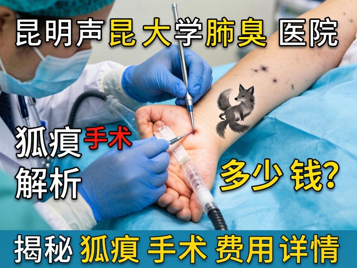 昆明昆大腋臭医院解析，狐臭手术多少钱？揭秘狐臭手术费用详情