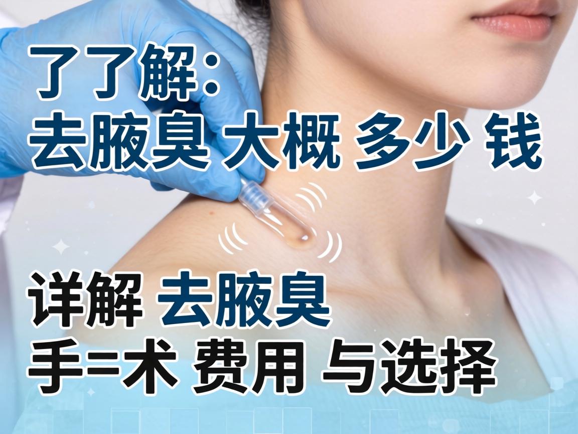 了解去腋臭大概多少钱 详解去腋臭手术费用与选择