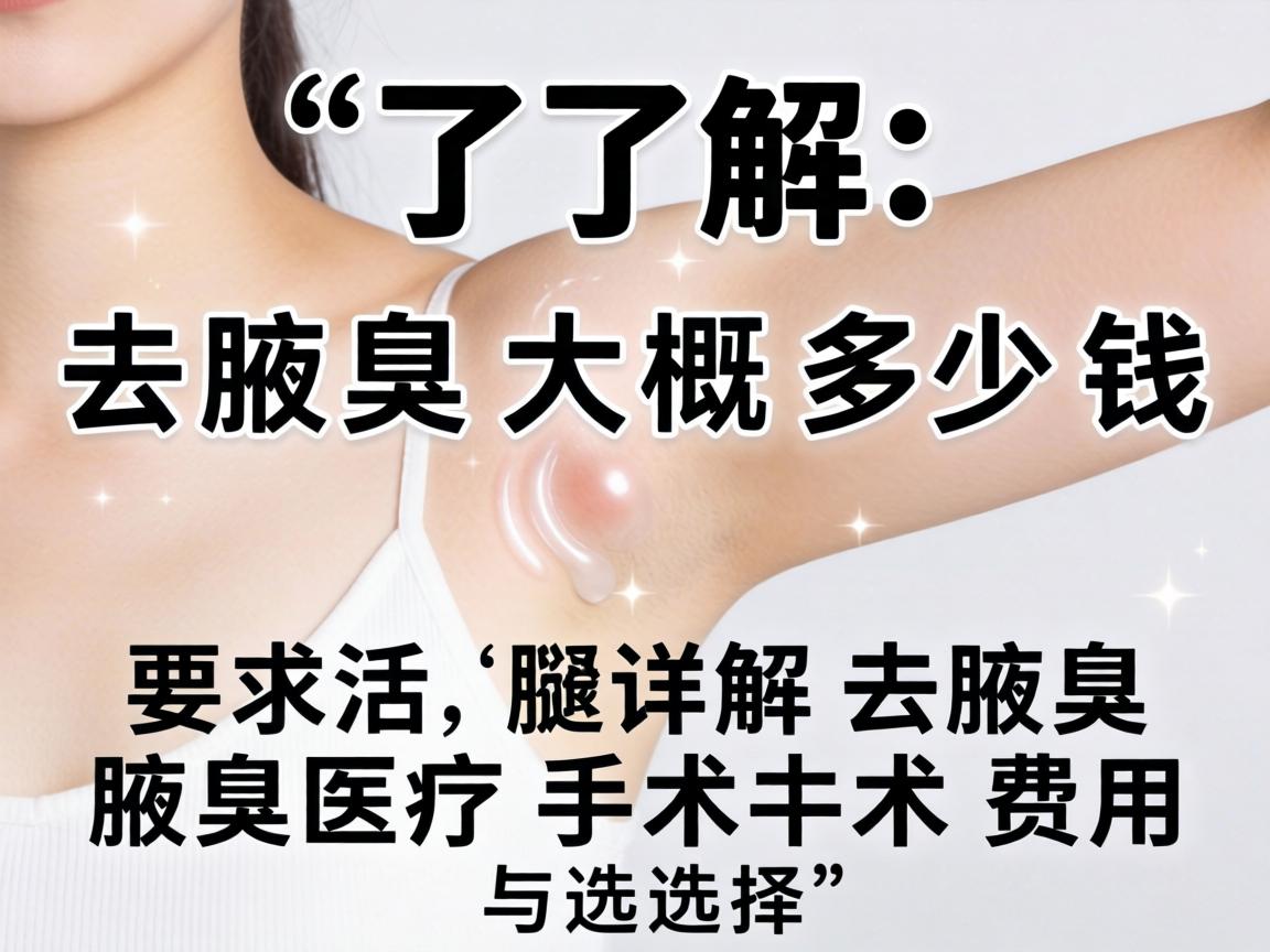 了解去腋臭大概多少钱 详解去腋臭手术费用与选择