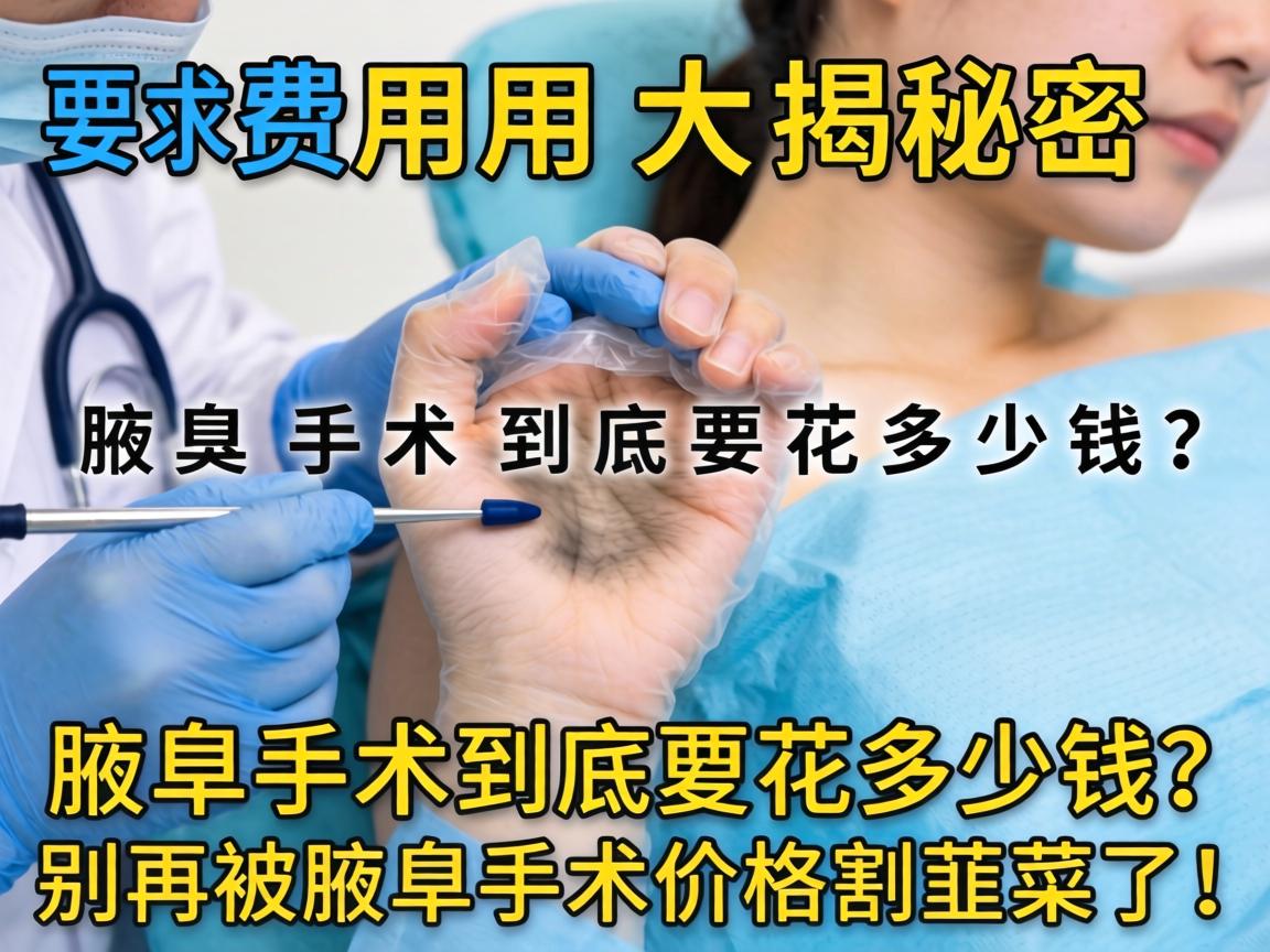 腋臭手术费用大揭秘，腋臭手术到底要花多少钱？别再被腋臭手术价格割韭菜了！