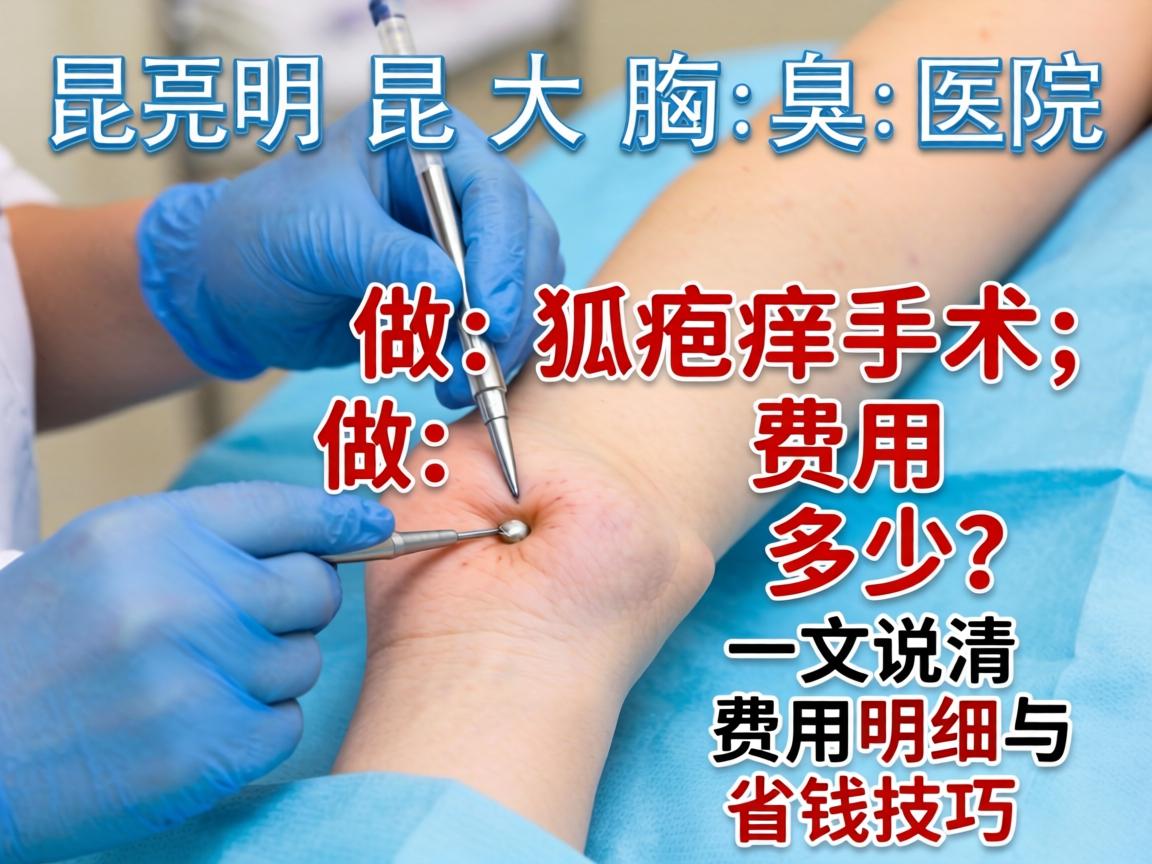 昆明昆大腋臭医院做狐臭手术费用多少？一文说清费用明细与省钱技巧