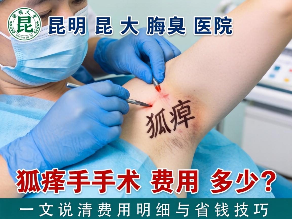 昆明昆大腋臭医院做狐臭手术费用多少？一文说清费用明细与省钱技巧