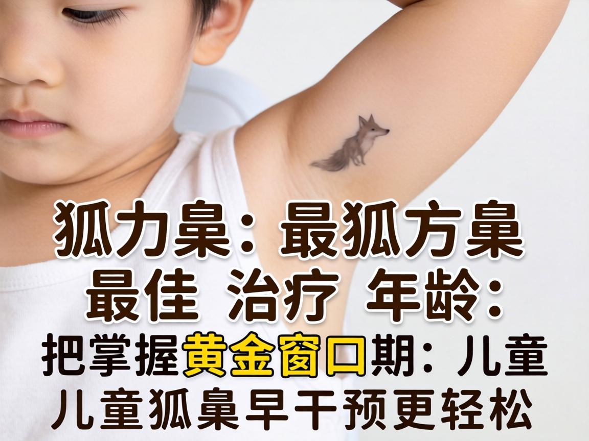 儿童狐臭最佳治疗年龄，把握黄金窗口期，儿童狐臭早干预更轻松