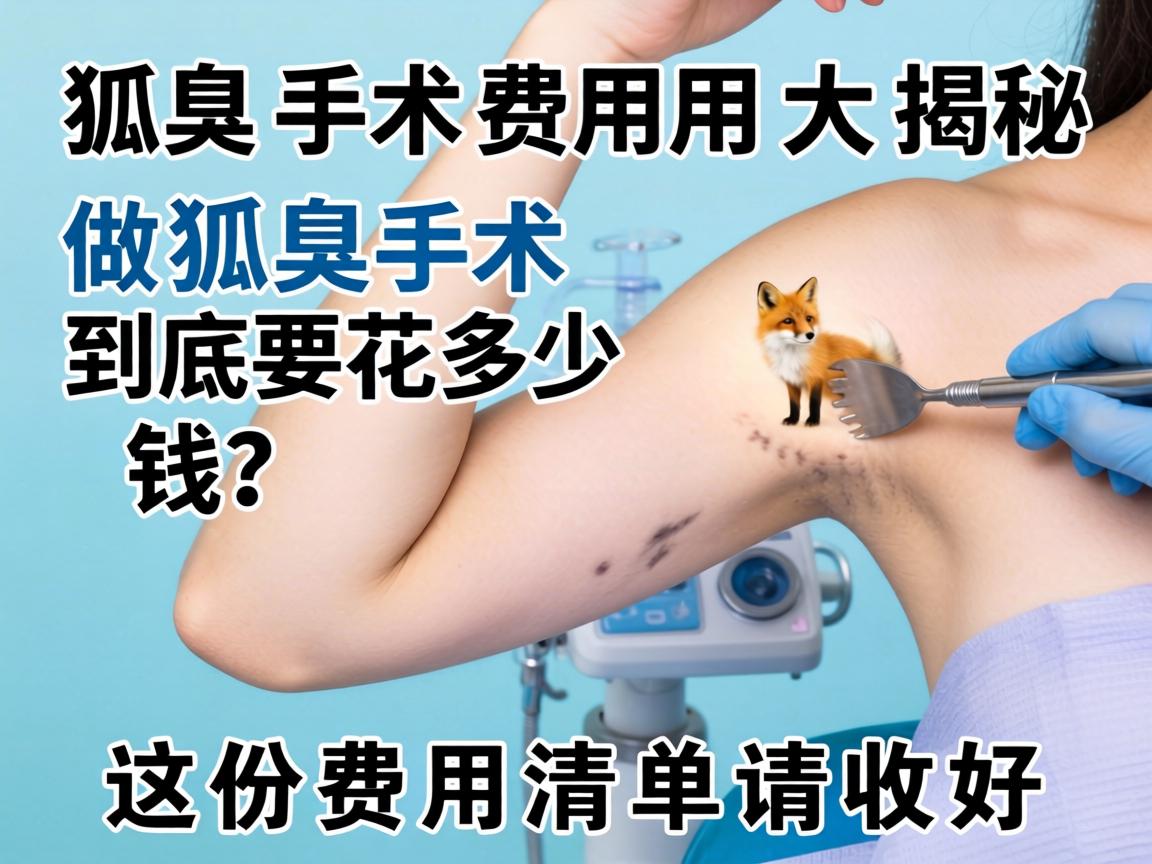 狐臭手术费用大揭秘，做狐臭手术到底要花多少钱？这份费用清单请收好