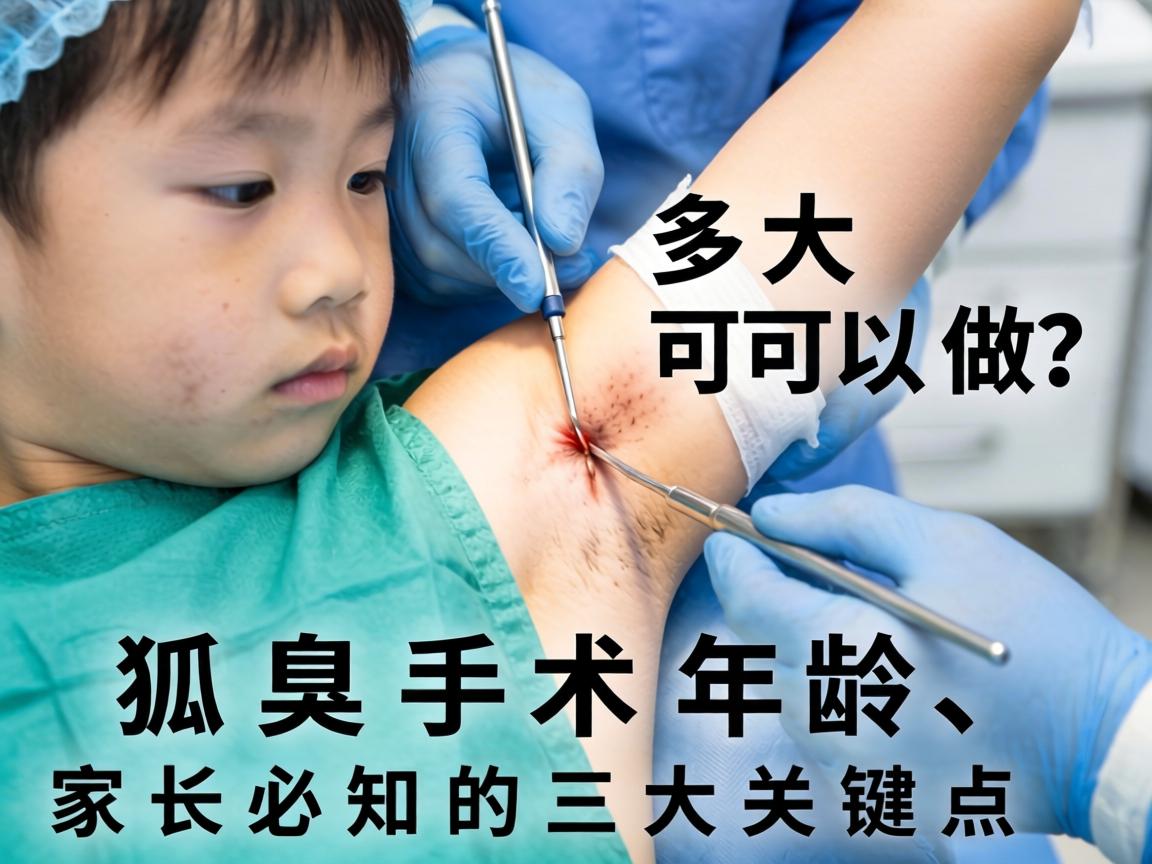 小孩狐臭手术多大可以做？狐臭手术年龄，家长必知的三大关键点