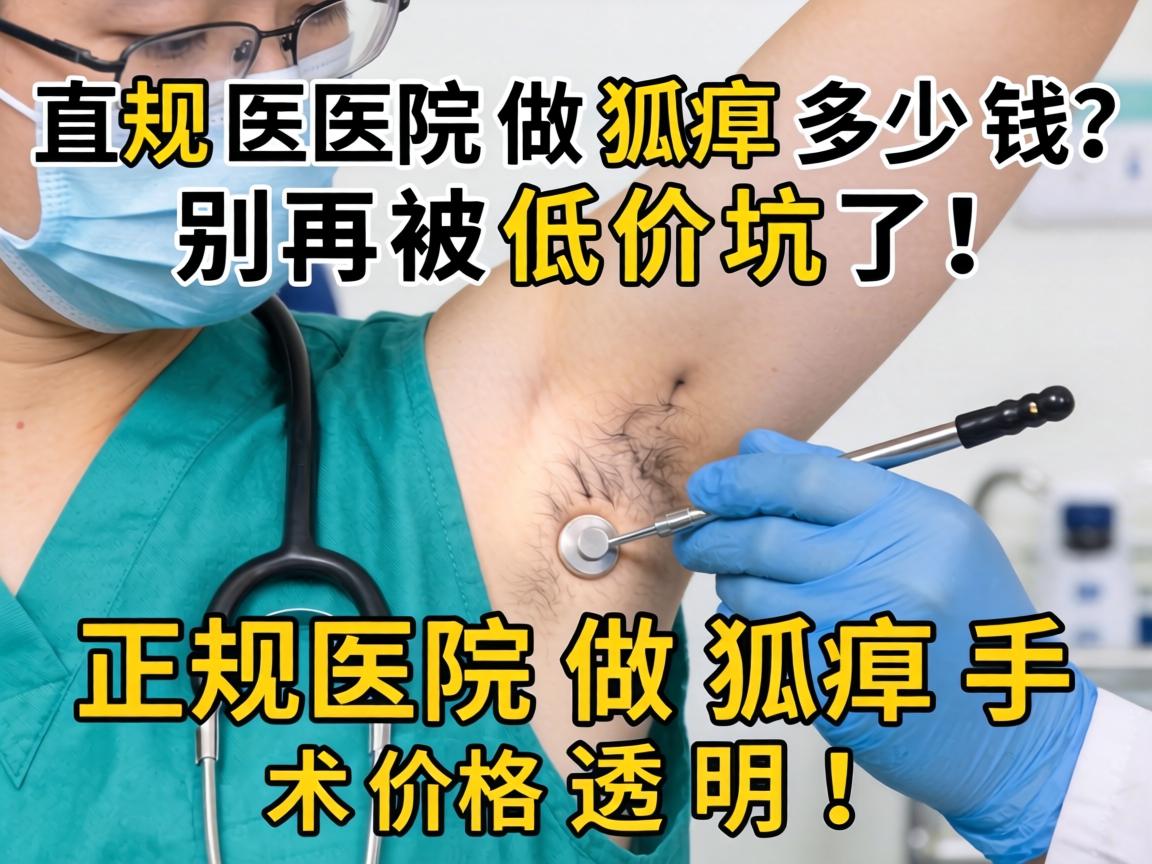 正规医院做狐臭多少钱？别再被低价坑了！正规医院做狐臭手术价格透明！