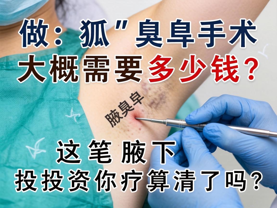 做狐臭手术大概需要多少钱？这笔腋下投资你算清了吗？