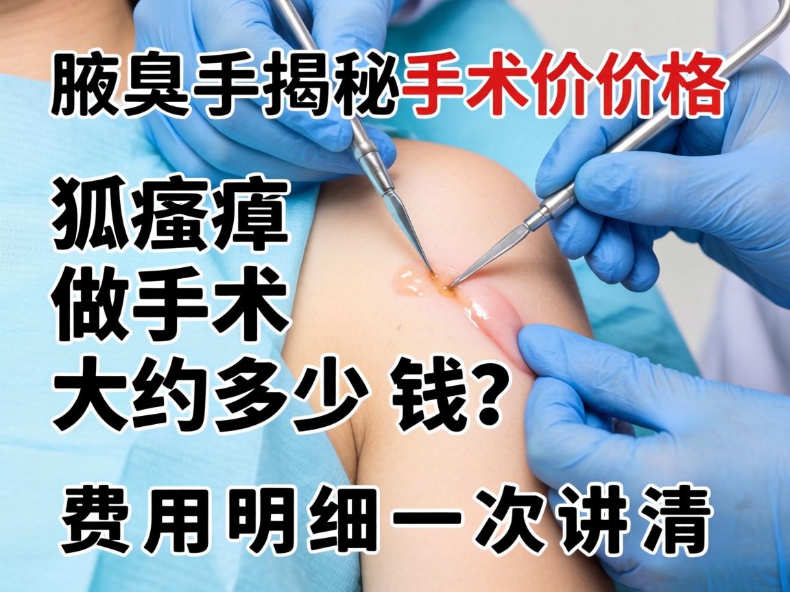 腋臭手术价格揭秘，狐臭做手术大约多少钱？费用明细一次讲清