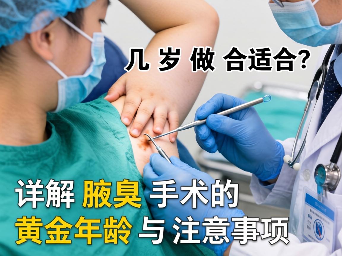 腋臭手术几岁做合适？医生详解腋臭手术的黄金年龄与注意事项