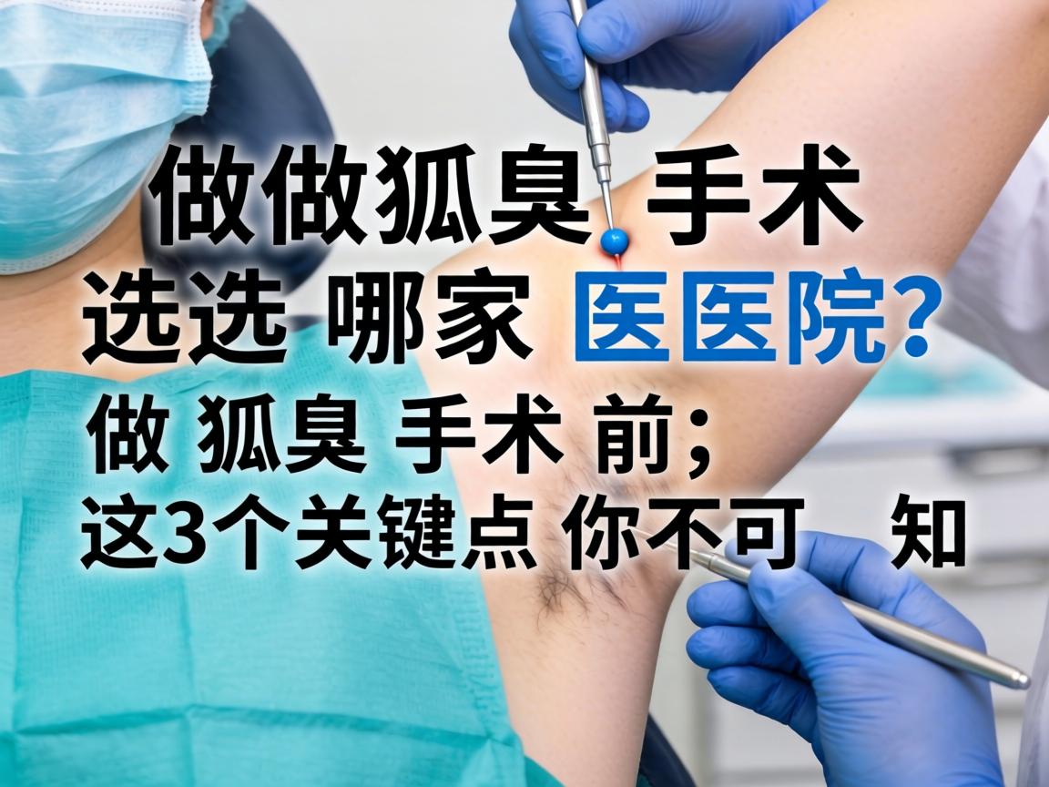 做狐臭手术选哪家医院？做狐臭手术前，这3个关键点你不可不知