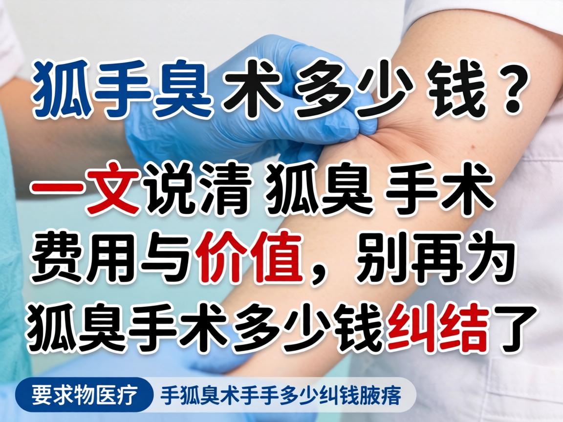 狐臭手术多少钱？一文说清狐臭手术费用与价值，别再为狐臭手术多少钱纠结了