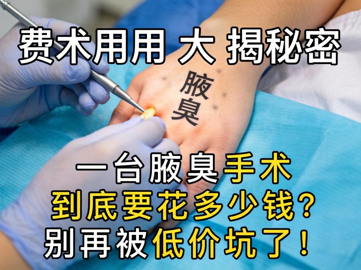 腋臭手术费用大揭秘，一台腋臭手术到底要花多少钱？别再被低价坑了！