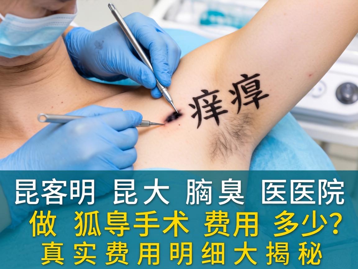 昆明昆大腋臭医院做狐臭手术费用多少？真实费用明细大揭秘