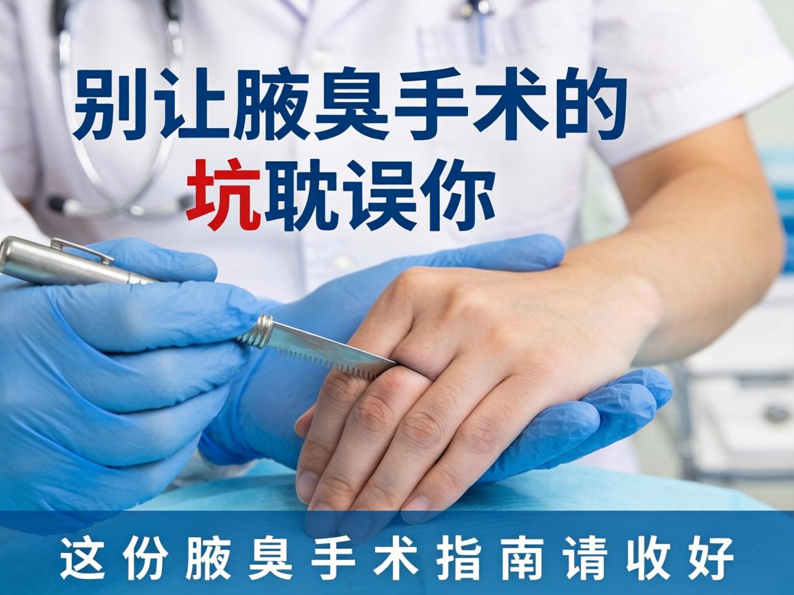 腋臭手术，别让腋臭手术的坑耽误你，这份腋臭手术指南请收好