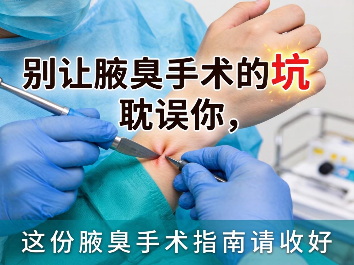 腋臭手术，别让腋臭手术的坑耽误你，这份腋臭手术指南请收好