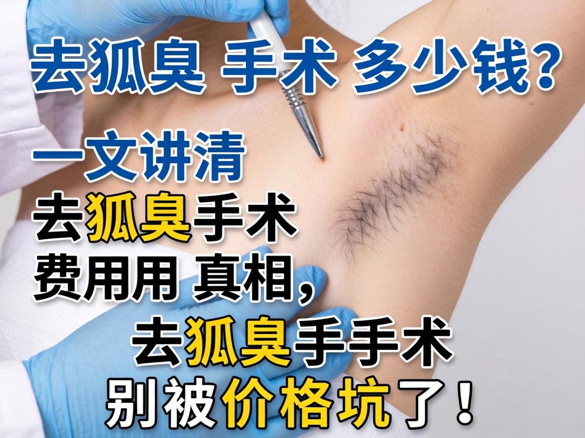 去狐臭手术多少钱？一文讲清去狐臭手术费用真相，去狐臭手术别被价格坑了！