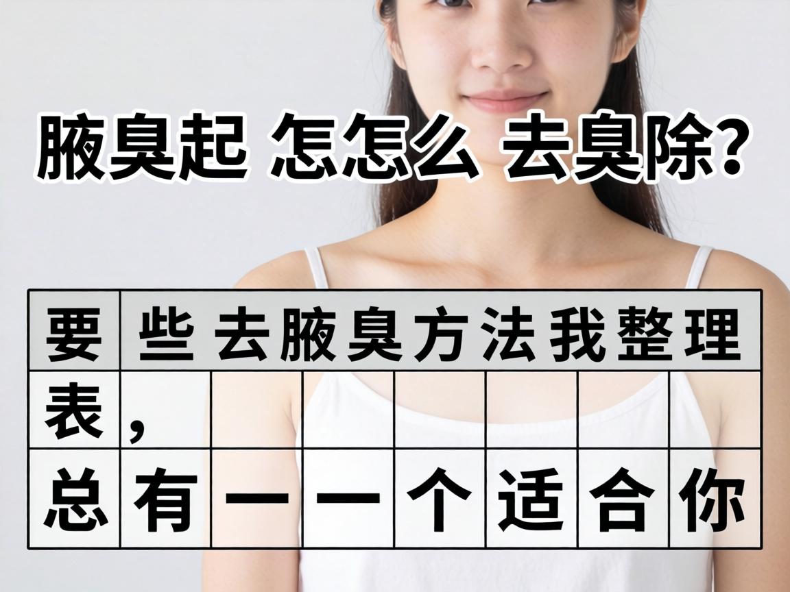 腋臭怎么去除？这些去腋臭方法我整理成表格，总有一个适合你