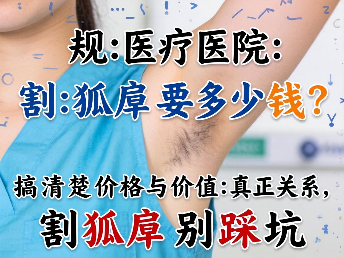 正规医院割狐臭要多少钱？搞清楚价格与价值的真正关系，割狐臭别踩坑