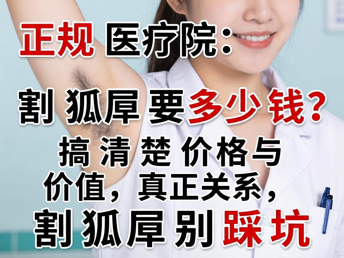 正规医院割狐臭要多少钱？搞清楚价格与价值的真正关系，割狐臭别踩坑