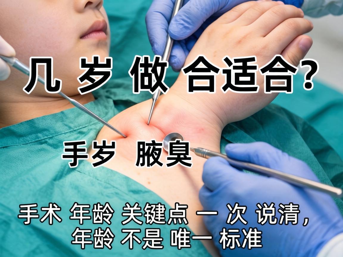 腋臭手术几岁做合适？手术年龄关键点一次说清，年龄不是唯一标准
