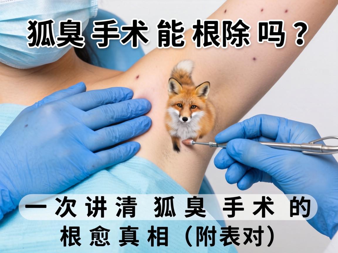 狐臭手术能根除吗？一次讲清狐臭手术的根治真相（附对比表）