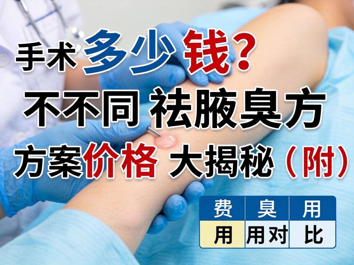 腋臭手术多少钱？不同祛腋臭方案价格大揭秘（附费用对比表）