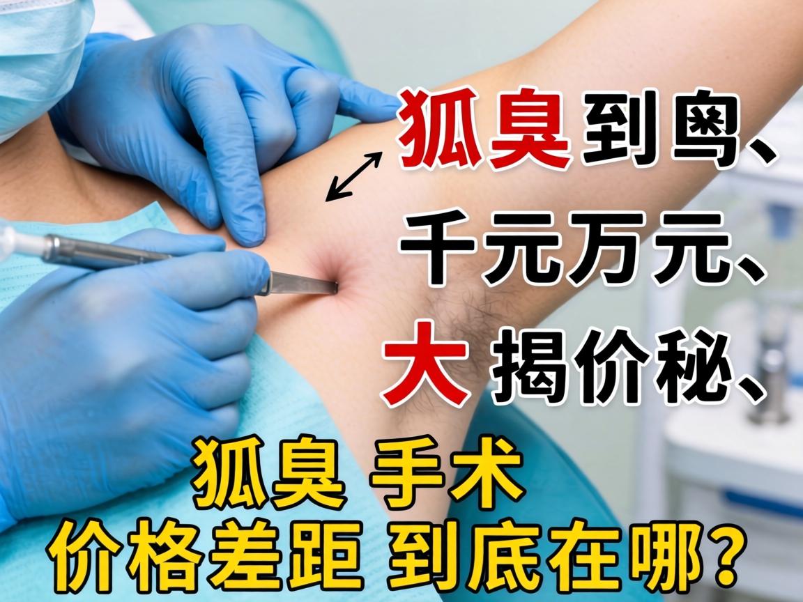 狐臭手术价格大揭秘，从千元到万元，狐臭手术价格差距到底在哪？
