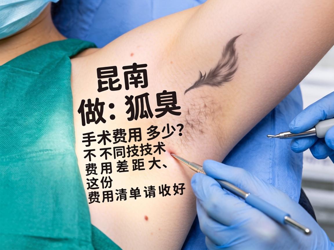 昆明做狐臭手术费用多少？不同技术费用差距大，这份费用清单请收好