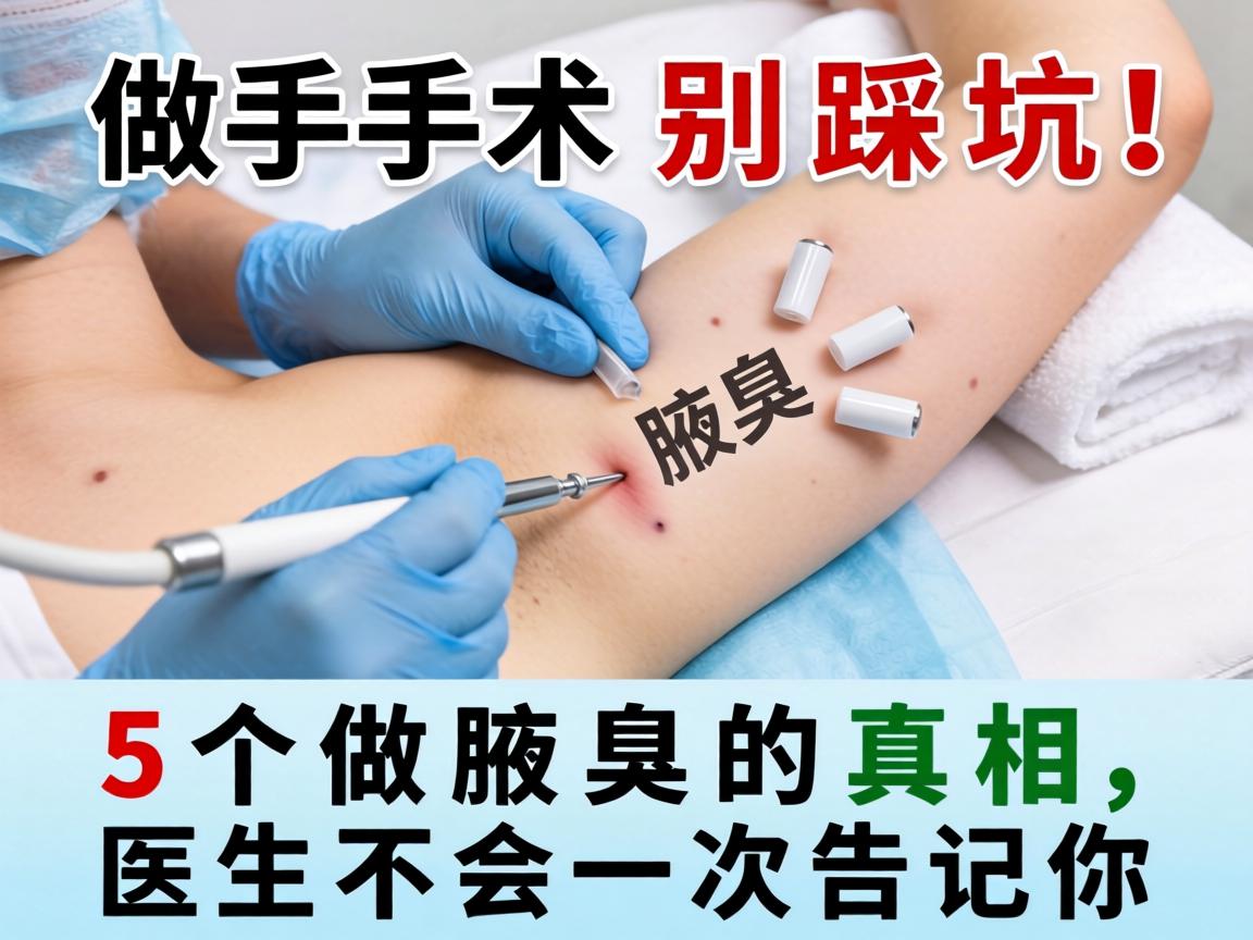 做腋臭手术别踩坑！这5个做腋臭的真相，医生不会一次告诉你